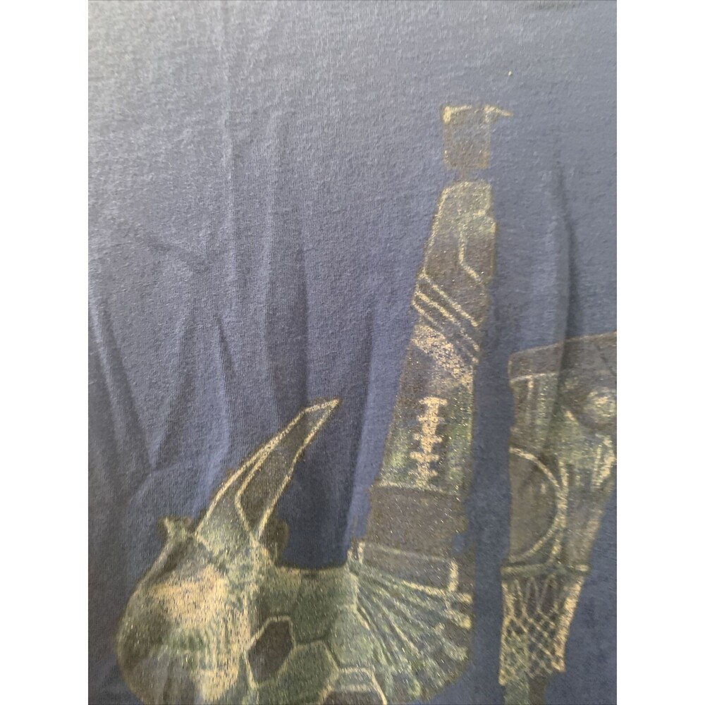 Hiclol Boys Graphic Print Short Sleeve T-Shirt Crew Neck Size M Blue - Picture 4 of 7